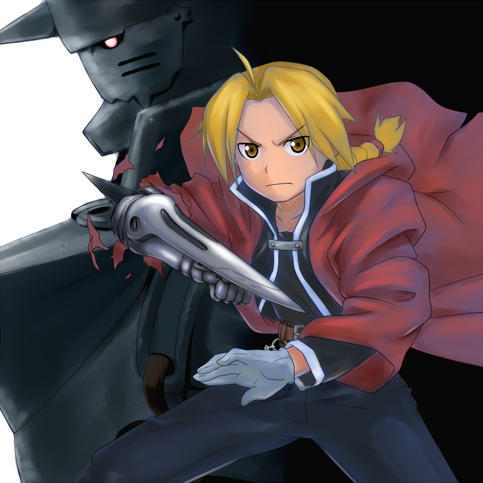 edward elric and alphonse elric (fullmetal alchemist) drawn by namine0079
