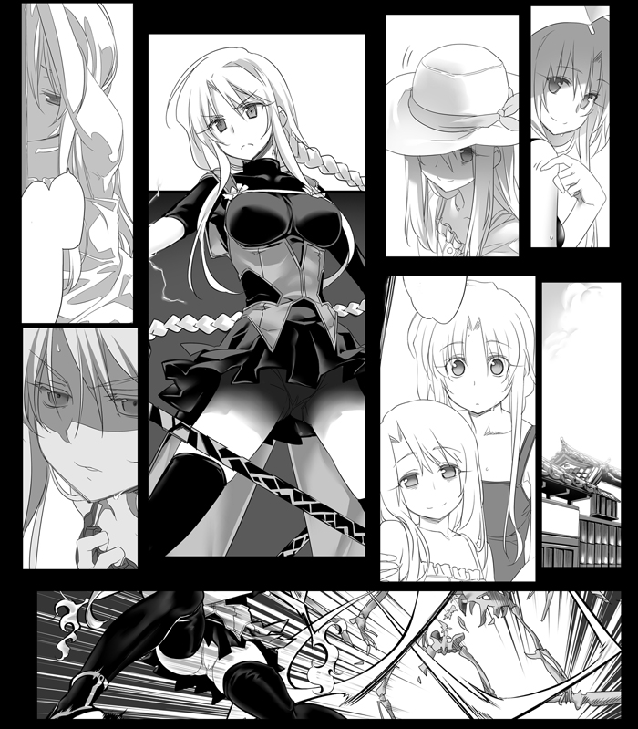 illyasviel von einzbern and archerko (fate) drawn by himura_kiseki