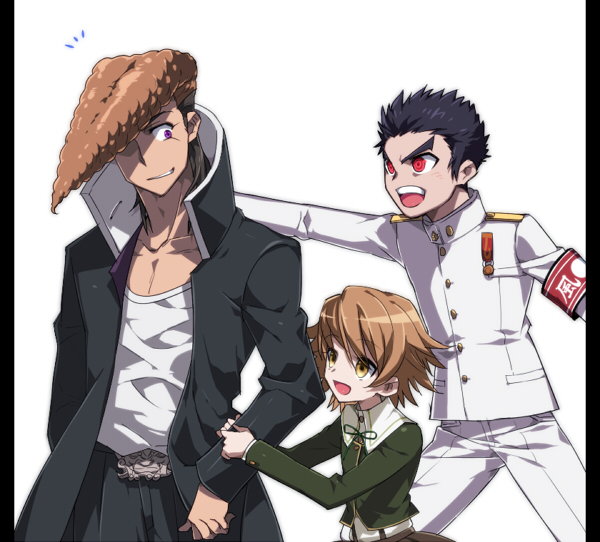 fujisaki chihiro, ishimaru kiyotaka, and owada mondo (danganronpa and 1 more) drawn by ine_(eageru_you)