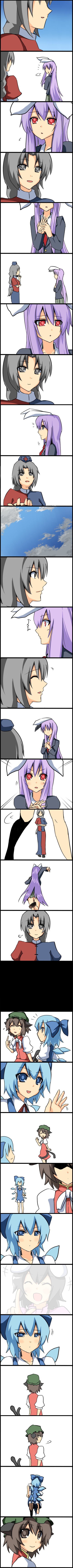cirno, reisen udongein inaba, chen, inaba tewi, and yagokoro eirin (touhou) drawn by nase