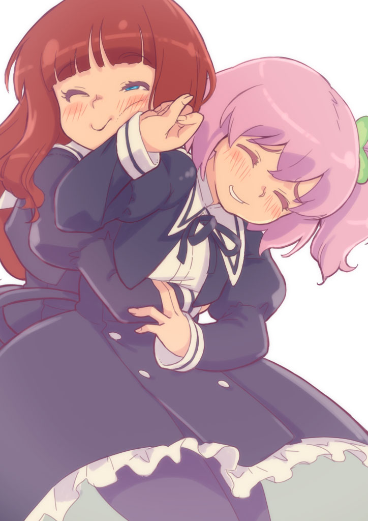 hitotsuyanagi riri and kaede johan nouvel (assault lily) drawn by yamamori_kuukai