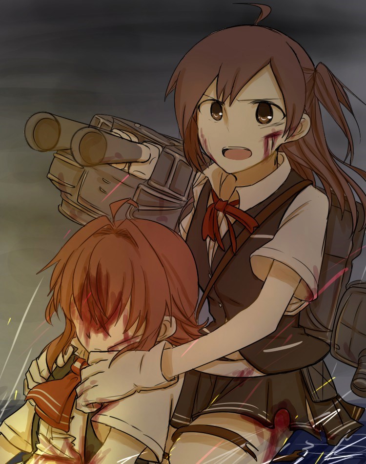 hagikaze and arashi (kantai collection) drawn by akino_kabocha