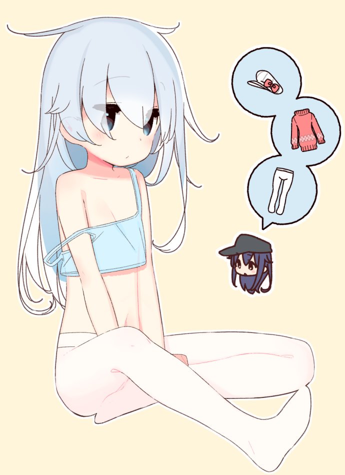 hibiki and akatsuki (kantai collection) drawn by yoru_nai