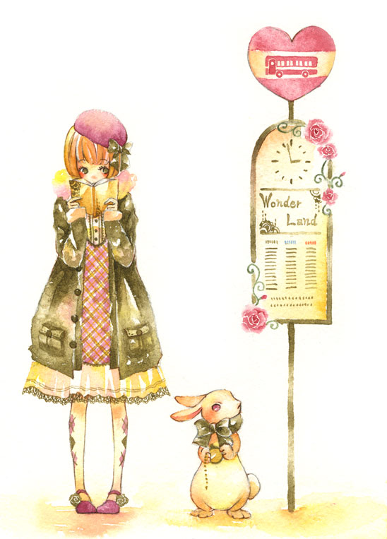 white rabbit (alice's adventures in wonderland) drawn by iinuma_chika