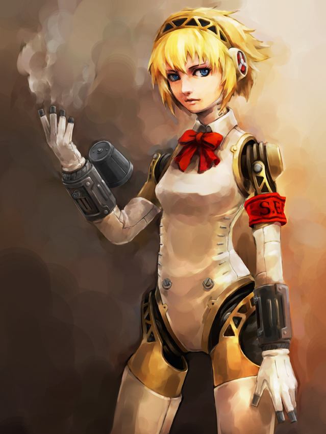 aigis (persona and 1 more) drawn by hironox