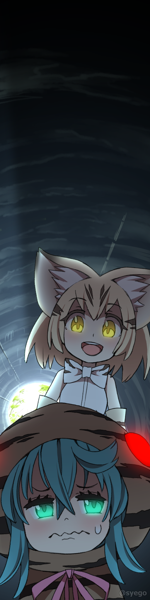tsuchinoko and sand cat (kemono friends) drawn by shapoco