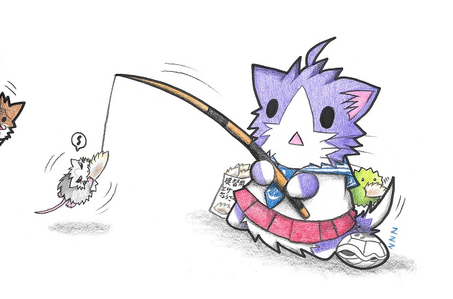 admiral, inazuma, non-human admiral, sakawa, and plasma-chan (kantai collection) drawn by neko_kyo