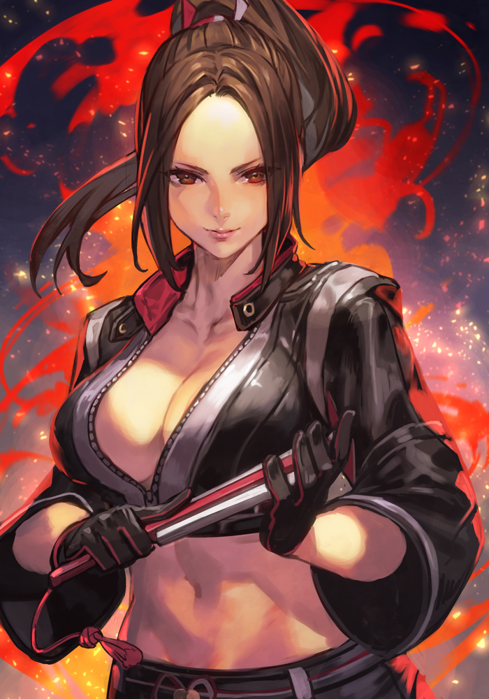shiranui mai (fatal fury and 1 more) drawn by hungry_clicker
