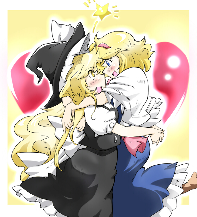 kirisame marisa and alice margatroid (touhou) drawn by non_(z-art)