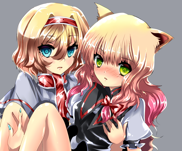 kirisame marisa and alice margatroid (touhou) drawn by kurekore