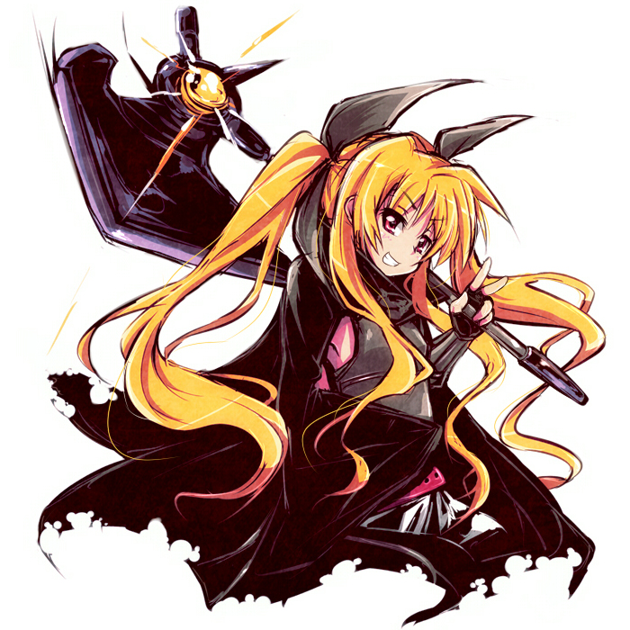 fate testarossa and bardiche (lyrical nanoha and 1 more) drawn by tanashi_(mk2)