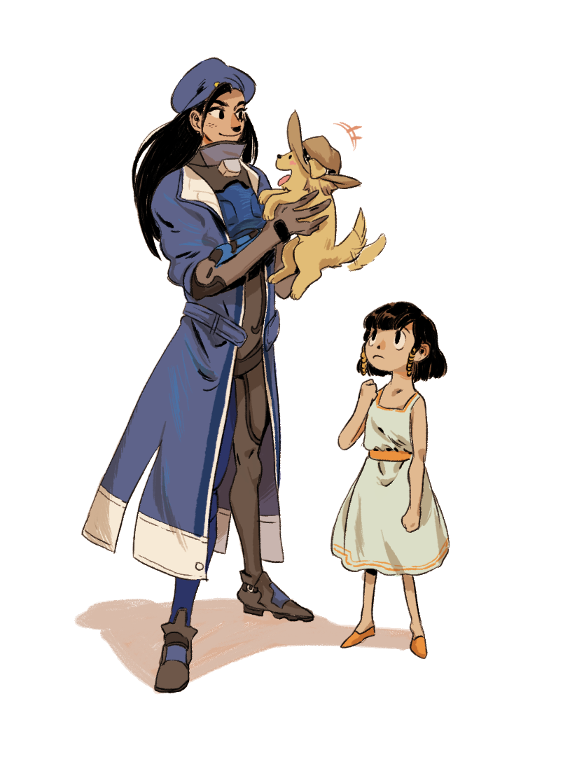 pharah, cassidy, ana, and captain amari (overwatch and 1 more) drawn by osamatographe