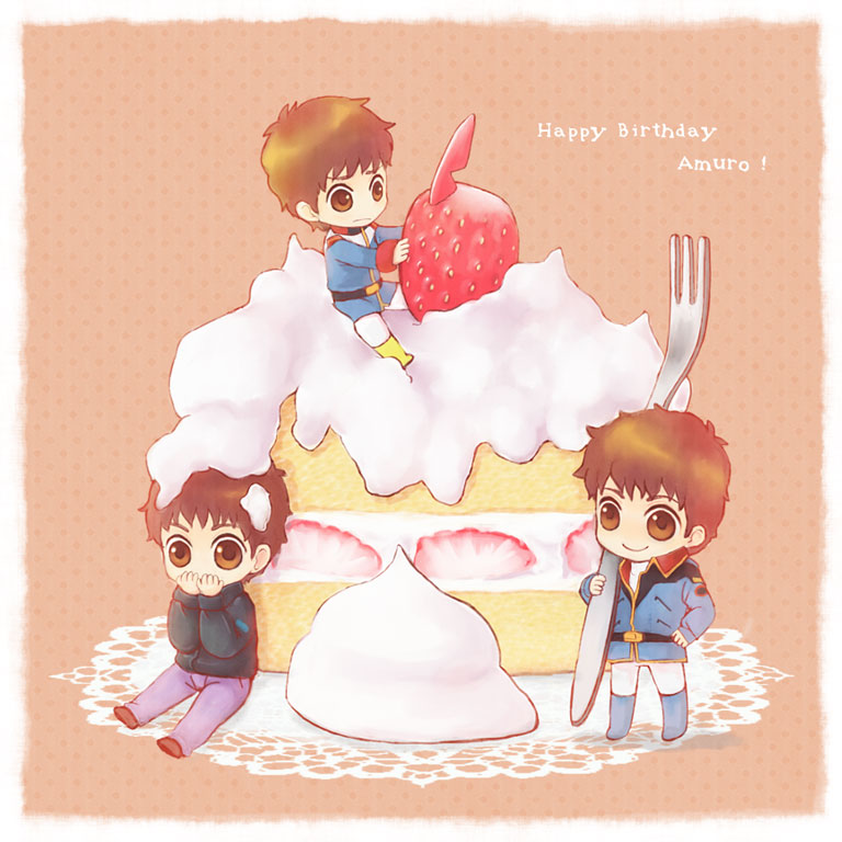 char aznable and amuro ray (gundam and 3 more) drawn by suzushiro_haru