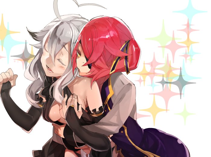 konoe a. mercury, nobody, and me (blazblue and 2 more) drawn by hyakuhachi_(over3)