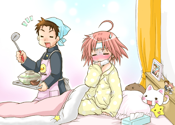 kogami akira and shiraishi minoru (lucky star) drawn by ubizo