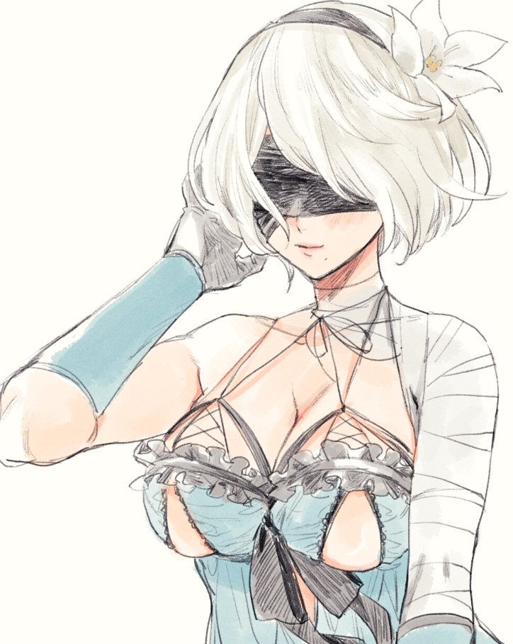 2b and kaine (nier:automata and 1 more) drawn by mellow_rag