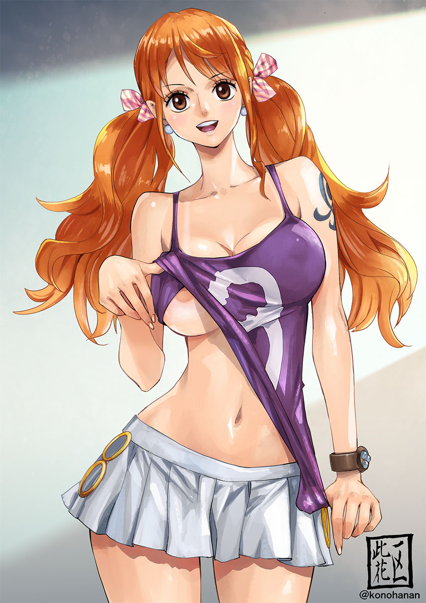 nami (one piece) drawn by konohana