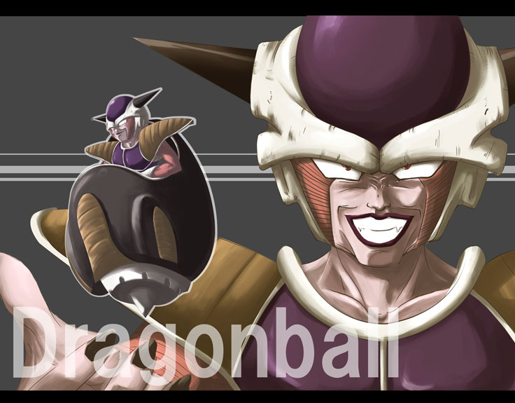 frieza and 1st form frieza (dragon ball and 1 more) drawn by satomi_(black_scarecrow)