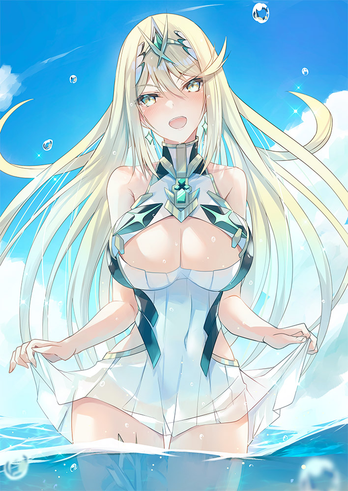 mythra (xenoblade chronicles and 1 more) drawn by inoue_takuya_(tactactak)