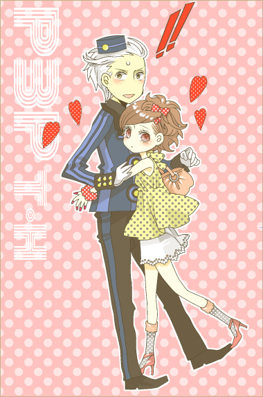 shiomi kotone and theodore (persona and 2 more) drawn by sou_(boxxx82)