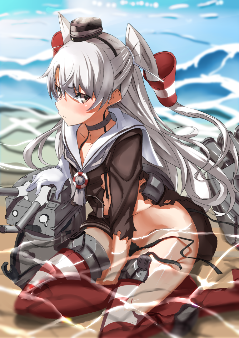 amatsukaze and rensouhou-kun (kantai collection) drawn by tsuuhan