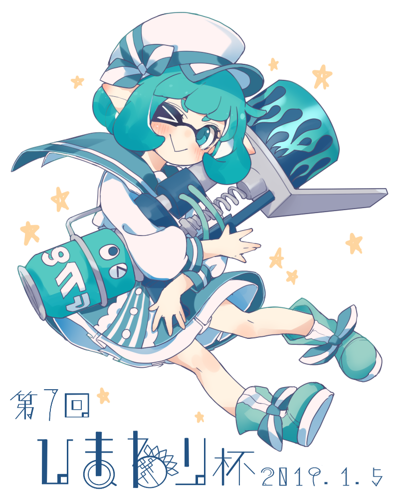 inkling player character and inkling girl (splatoon) drawn by matsushita_(matsudbox)