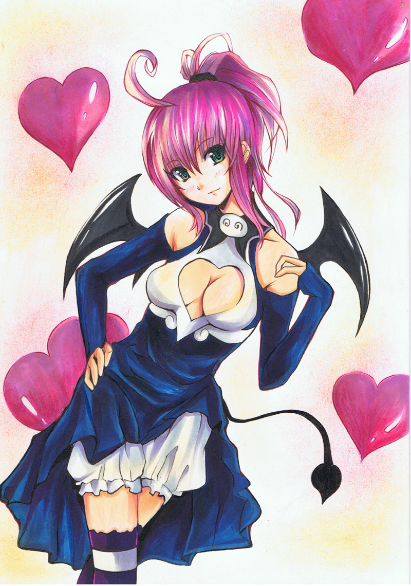 lala satalin deviluke and peke (to love-ru) drawn by riochan