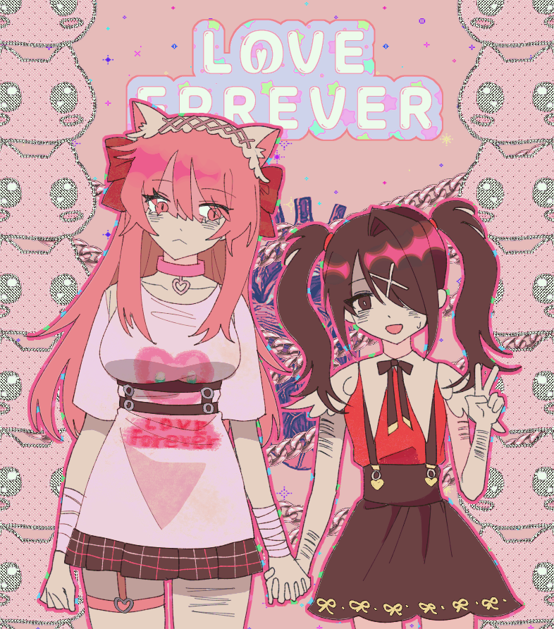 ame-chan and p-chan (needy girl overdose) drawn by sth_inurmind