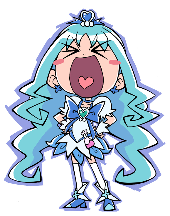 kurumi erika and cure marine (precure and 1 more) drawn by roku_no_hito