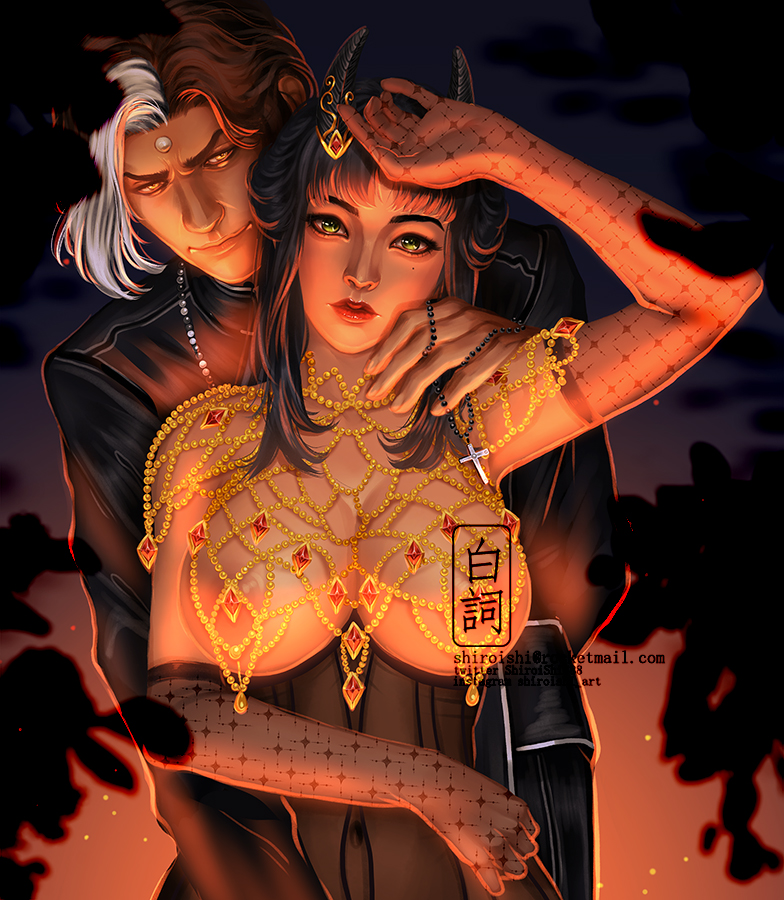 warrior of light and emet-selch (final fantasy and 1 more) drawn by shiroishi