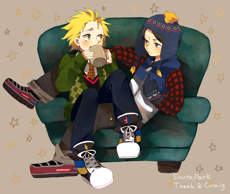 craig tucker and tweek tweak (south park) drawn by naoko_(juvenile)