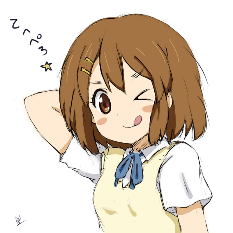 hirasawa yui (k-on!) drawn by ma-2_(konkon_kitakitsune)