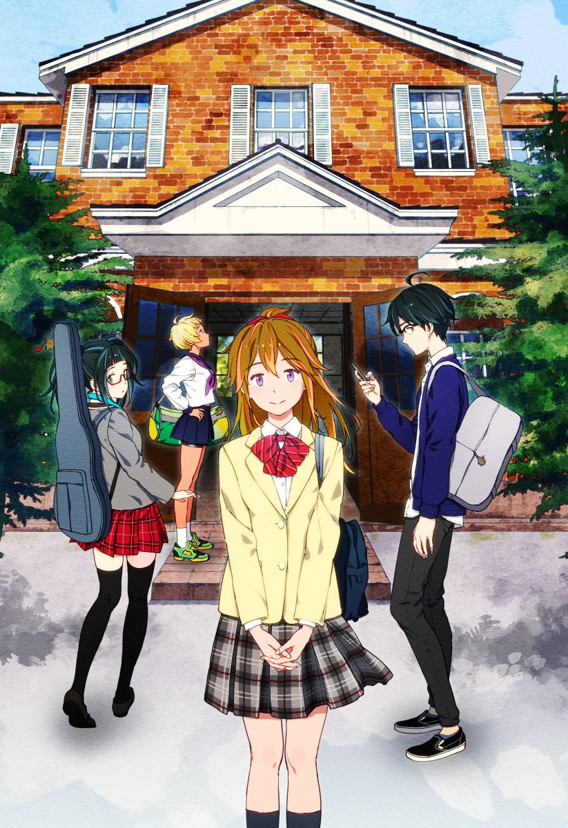 uzumasa moe, ono misa, matsuga saki, and ono ryou (kyoto municipal subway and 1 more) drawn by kamogawa_(kamogawa_sodachi)