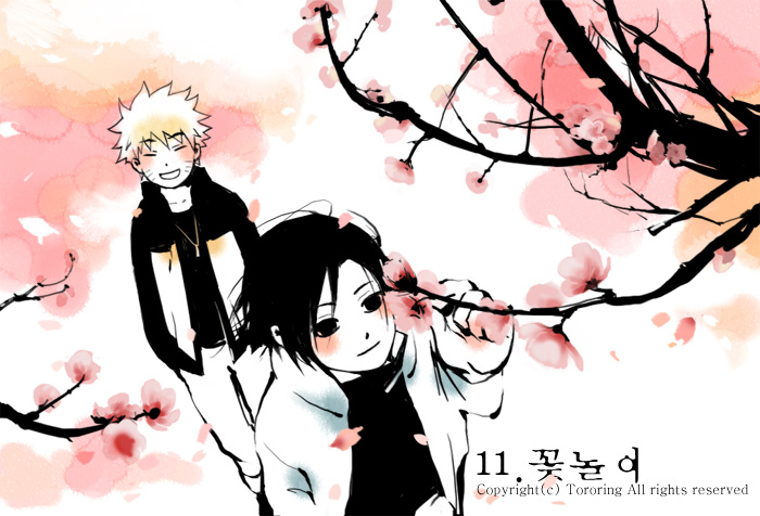 uzumaki naruto and uchiha sasuke (naruto) drawn by tororing
