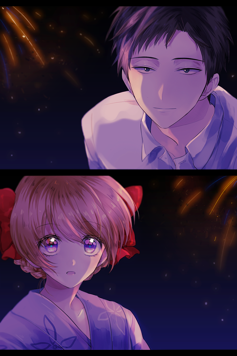 sakura chiyo and nozaki umetarou (gekkan shoujo nozaki-kun) drawn by ahma