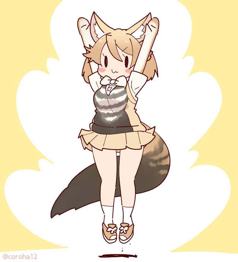 black-backed jackal (kemono friends) drawn by coroha