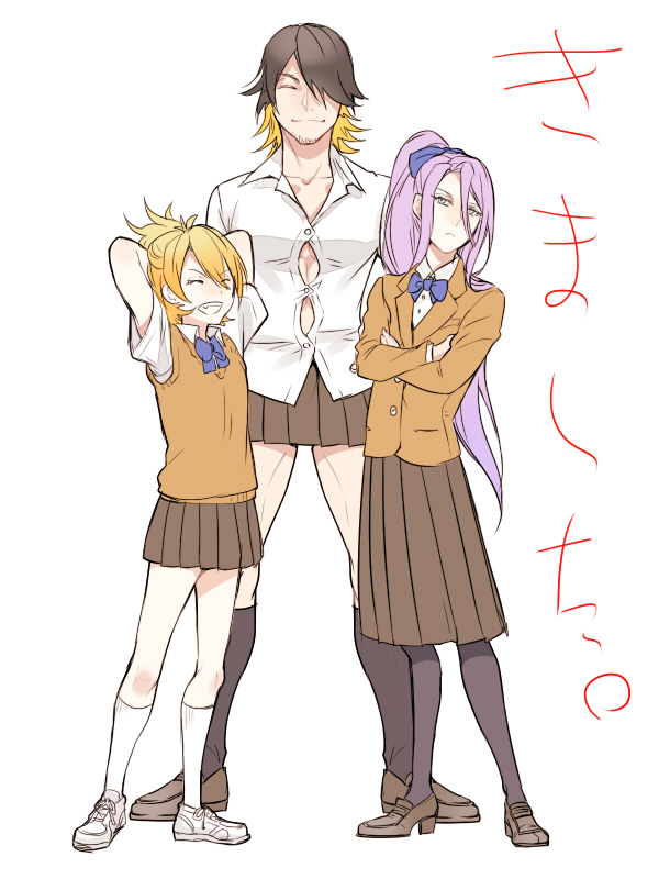 urashima kotetsu, nagasone kotetsu, and hachisuka kotetsu (touken ranbu) drawn by zuwai_kani