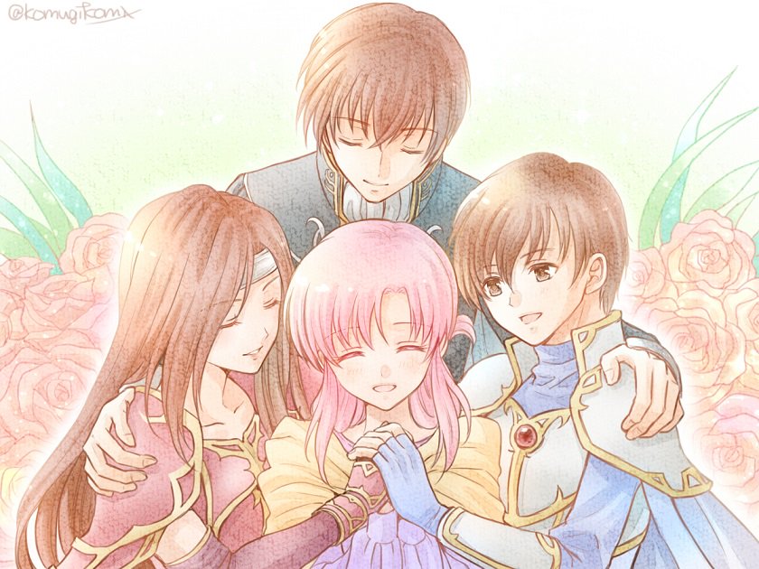 leif, ethlyn, quan, and altena (fire emblem and 1 more) drawn by hanasaki_komugi