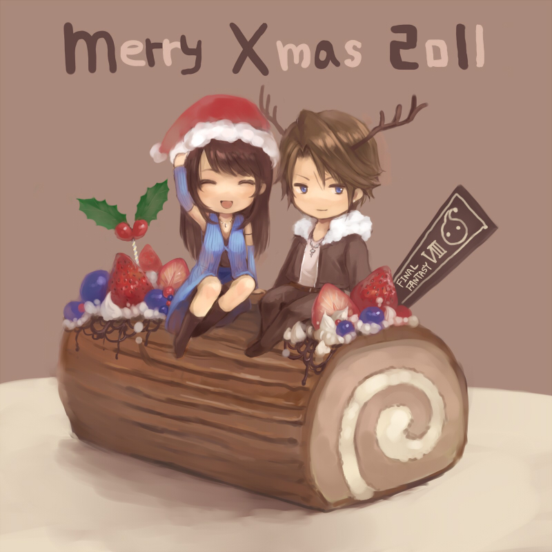 squall leonhart and rinoa heartilly (final fantasy and 1 more) drawn by habbitrot