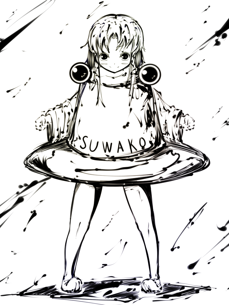 moriya suwako, pyonta, and cardboard box gundam (touhou) drawn by koohee
