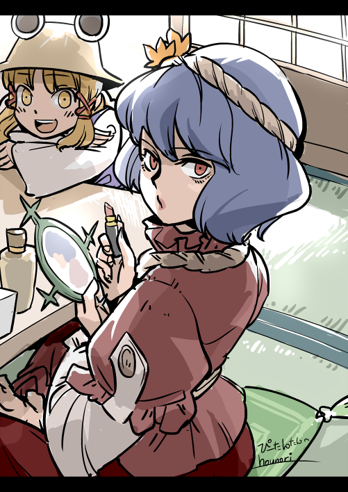 moriya suwako and yasaka kanako (touhou) drawn by hounori