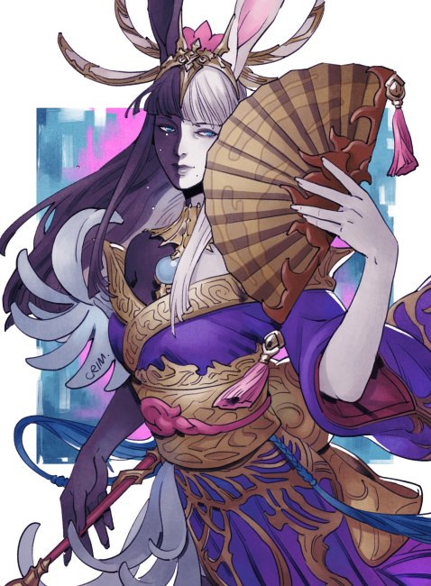 tsukuyomi (final fantasy and 1 more) drawn by crimson_sun
