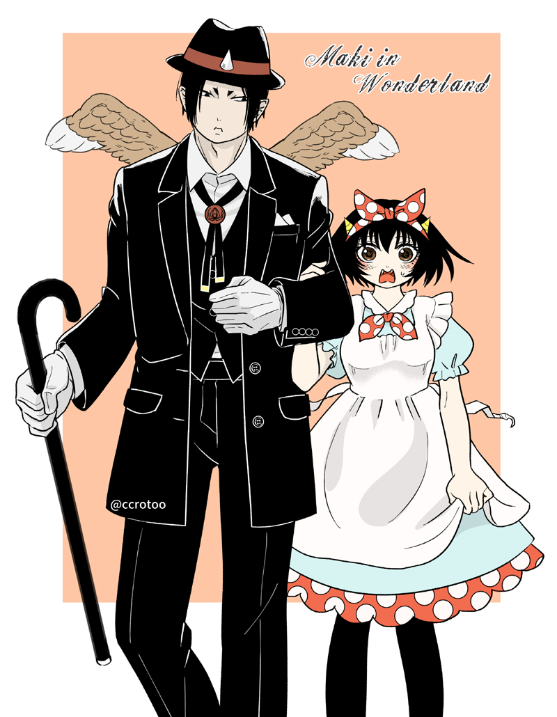hoozuki and peach maki (alice's adventures in wonderland and 1 more) drawn by e-0057
