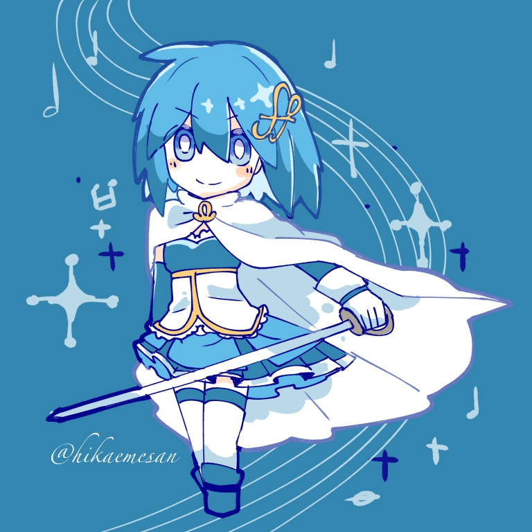 miki sayaka (mahou shoujo madoka magica) drawn by viletya