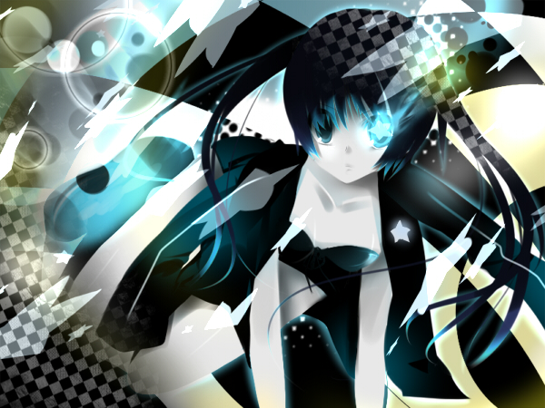 black rock shooter (black rock shooter) drawn by kinoko_(hkn)