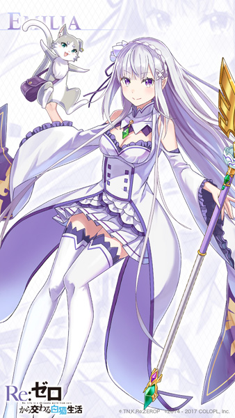 emilia and puck (re:zero kara hajimeru isekai seikatsu)