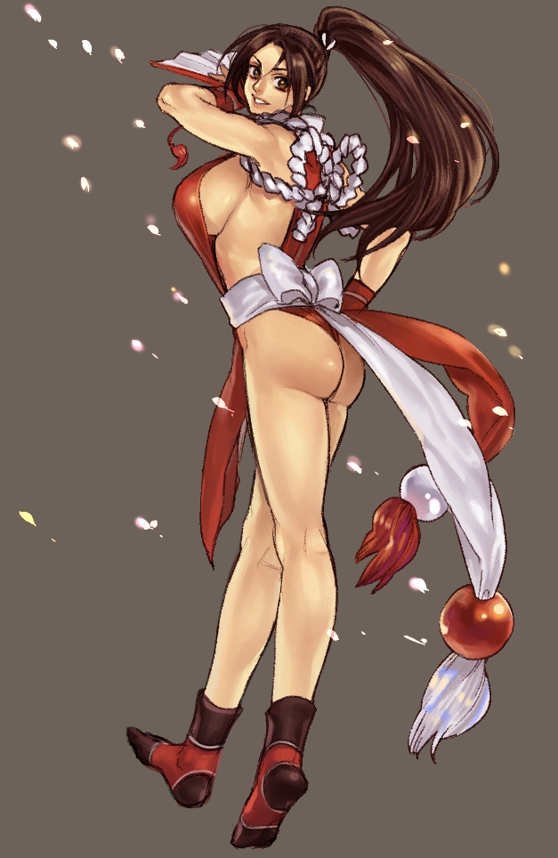 shiranui mai (the king of fighters and 1 more) drawn by icym