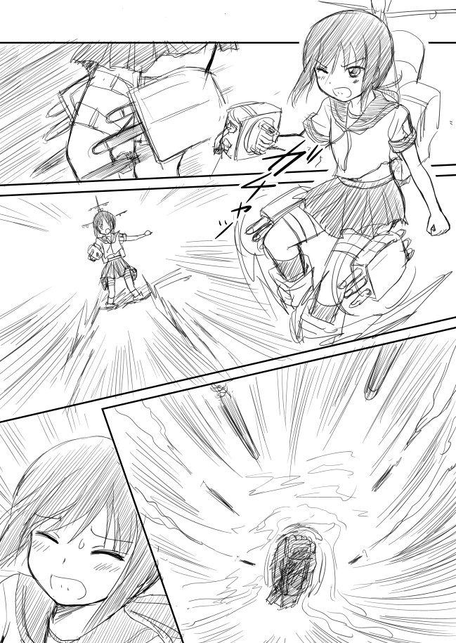 fubuki and i-class destroyer (kantai collection) drawn by shimazaki_mujirushi