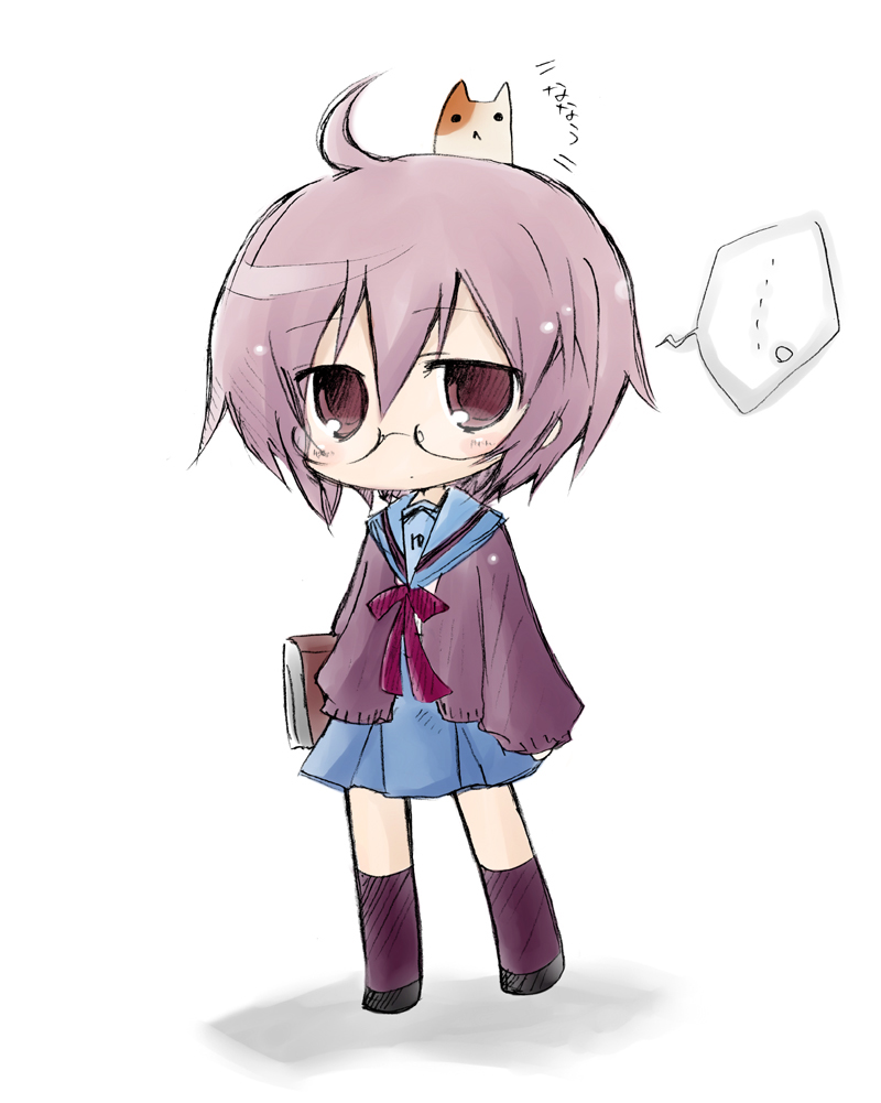 nagato yuki and shamisen (suzumiya haruhi no yuuutsu) drawn by nejikirio
