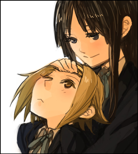 akiyama mio and tainaka ritsu (k-on!) drawn by fukutarou_(enji127)